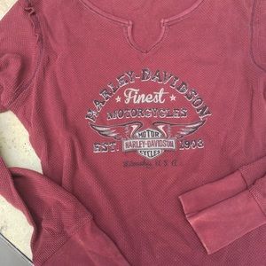 Harley-Davidson washed thermal long sleeve